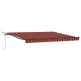 vidaXL Cortina Retractabilă portocaliu și maro 400 &times; 350 cm țesătură