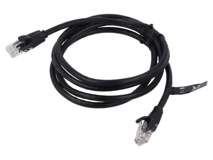 Cablu Patch Cord UTP Cat6 Negru 8m