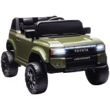 AIYAPLAY Auto Electric pentru Copii TOYOTA Land Cruiser 12V cu Telecomandă, V&acirc;rsta 3-8 Ani, Verde | Aosom Romania