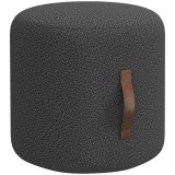 HOMCOM Scaun, Suport pentru picioare &icirc;ntr-un design modern, Gri &icirc;nchis + Maro | Aosom Romania
