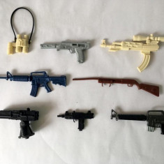 Lot 7 figurine diverse arme (exact ce se vede in imagine), plastic