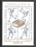 Romania.1998 C.M. de fotbal FRANTA-Bl. XR.1170