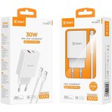 Set adaptor 30W X-Start CDQ081CC + cablu Type-C 1m iPhone 15/16