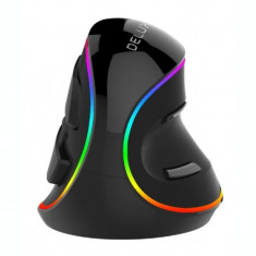 MOUSE DELUX negru M618PLUS-RGB-BK foto