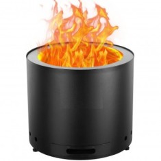 Incalzitor terasa fara fum, Vivatechnix Otel inoxidabil, Diametru 380 mm, Inaltime 320 mm, Negru