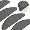 VidaXL Covorașe pentru scări, 15 buc., 56x17x3 cm, bej și gri, semirotunde 326894