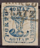 Romania 1858 - Cap de Bour 40 parale semnat