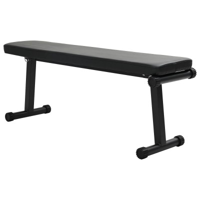vidaXL Banca pliantă pentru greutăți 100 kg Negru 107x27x41 cm Oțel foto