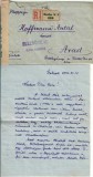 NI1069 Plic și scrisoare circulate Szolnok - Arad, 1921
