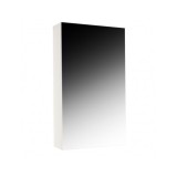 Dulap pentru baie cu front oglinda, 50 cm, PAL, usa, 3 rafturi, alb