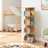 Biblioteca rotativa pentru copii Tal&ouml;pintaa, 129x40x40 cm, stejar
