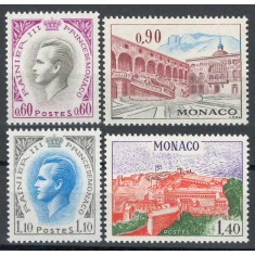 Monaco 1971 Mi 1017/20 MNH - Rainier III, Palatul Regal