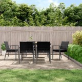 VidaXL Scaune de grădină cu perne 6 buc. negru 56,5x57x83 cm poliratan