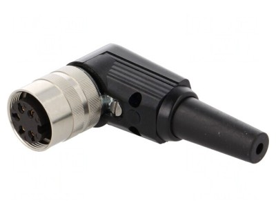 Conector M16 Mufă Mamă Lipire pe Cablu 5 PIN 5A 250V IP40 foto