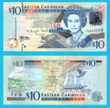 Statele Est Caraibiene (Caraibe) (pick 52) 10 Dollars 2012 UNC; "Admiralty Golf" din Saint Vincent și Grenadine