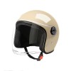 Casca moto/scuter unisex, cu vizor, marime universala 55-60cm, crem, FIXATO