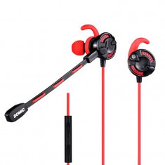 Casti Gaming in-ear Somic G618 Red, cu fir, TRRS foto