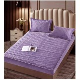 Cumpara ieftin Husa de Saltea Tip Topper cu Elastic + 2 Fete de Perna, Mov 140X200- JOJ06