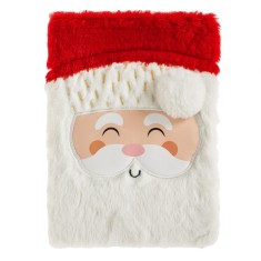 Carnetel Notite, Model Capul lui Mos Craciun, Culoare Alb/Rosu, Coperta Blanita, Format A5, 80 File