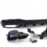 Set de difuzor sportiv posterior cu tevi de evacuare negre, potrivit pentru Mercedes GLS X166 15-19 Performance AutoTuning