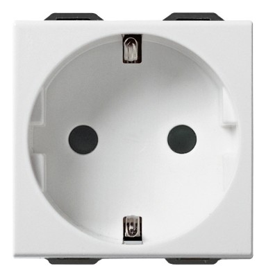 Priza schuko standard german 2M Vimar Neve alb 09208 foto