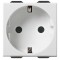Priza schuko standard german 2M Vimar Neve alb 09208