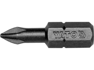 Bit profesional Yato 1 4 , 25mm, cap PH1, HRC 58-62, realizat din otel forjat, cu acoperire anticoroziva foto