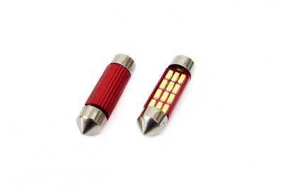 Set becuri auto cu LED CANBUS sofit C5W 12 SMD 39mm Alb 12/24V foto