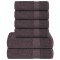 Set prosoape 6 piese Antracit 360 g/m&sup2; 100% bumbac