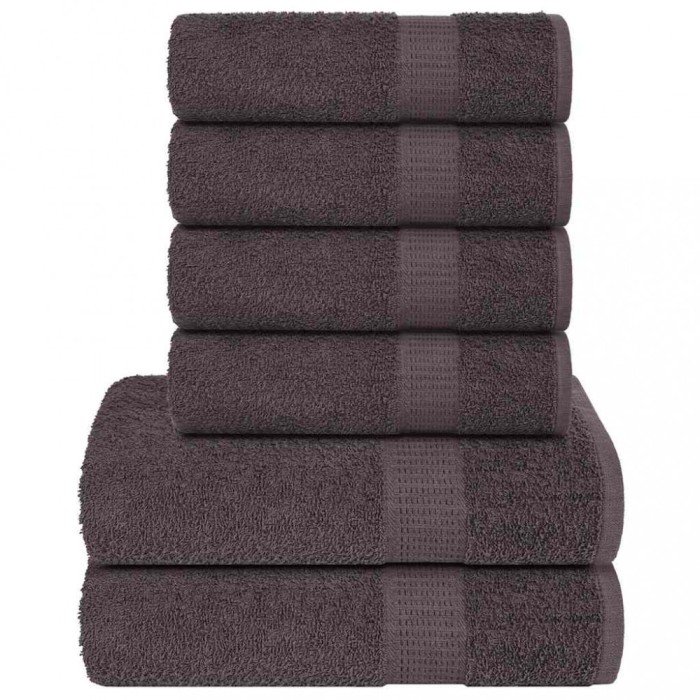 Gossi set prosoape 6 piese antracit 360 g/m2 100% bumbac