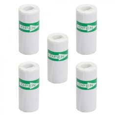 Set 5 role de hartie termica autoadeziva 57 x 26 mm, 6 m lungime, pentru mini imprimanta EALMEU foto