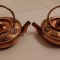 Set de 2 ceainice in stil oriental din cupru și elemente din bronz