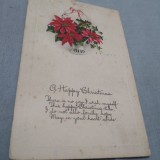 CARTE POSTALA FELICITARE 1924 CIRCULATA LA CHISODA TIMIS RARA !!!