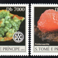 SAO TOME PRINCIPE 2004, Minerale, serie neuzata, MNH