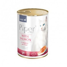 Hrana umeda pentru pisici, Piper Cat, carne de somon, 400 g AnimaPet MegaFood