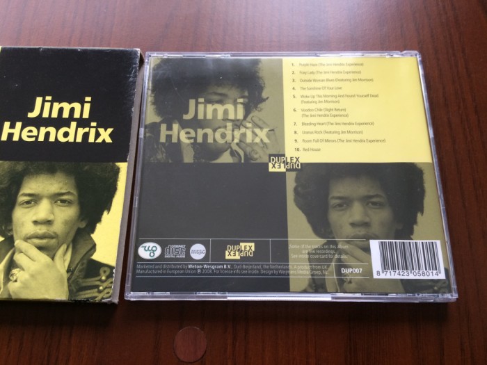jimi hendrix duplex collection 3 songs cu Jim Morrison vocal cd disc muzica rock blues VG+