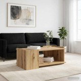 vidaXL Masă de cafea Stejar Artizanal 90 x 50 x 33 cm Lemn prelucrat 8001001