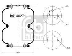 FEBI BILSTEIN 40271 Burduf, suspensie pneumatica