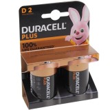 Baterii alcaline DURACELL LR20 D PLUS 2 bucati blister 1.5V
