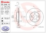 BREMBO 09.C249.11 PRIME LINE - UV Coated Disc frana