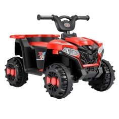 Masinuta Electrica Flippy, pe 4 Roti, Tip ATV, cu Acumulator, Sistem Anti-Rasturnare, Sistem de Lumini si Sunet, 2-5 Ani, 70 x 43 x 48 cm, Rosu, Resig foto
