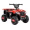 Masinuta Electrica Flippy, pe 4 Roti, Tip ATV, cu Acumulator, Sistem Anti-Rasturnare, Sistem de Lumini si Sunet, 2-5 Ani, 70 x 43 x 48 cm, Rosu, Resig