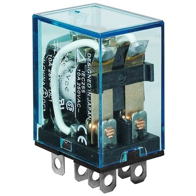 Releu 12Vdc 2c 10A 35x26x20mm LY2 foto