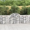 VidaXL Coșuri gabion arcuite 10 buc, 200x30x80/100cm, fier galvanizat 3146097