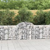 VidaXL Coșuri gabion arcuite 12 buc, 200x30x80/100cm, fier galvanizat