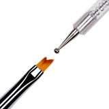Cumpara ieftin Pensula Unghii tehnica One Stroke, doua capete #04 LUXORISE