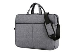 Geantă laptop universală, cu m&acirc;nere, gri, 15.6&rdquo;