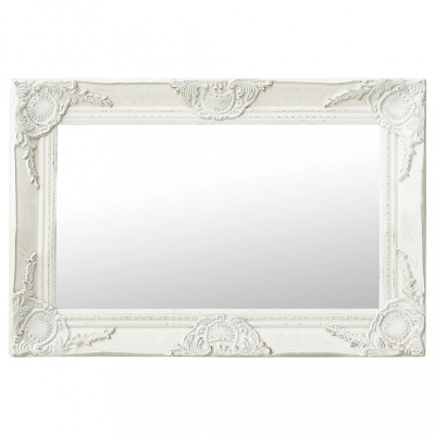 Oglinda de perete &amp;icirc;n stil baroc, alb, 60 x 40 cm GartenMobel Dekor foto