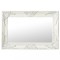 vidaXL Oglindă de perete &icirc;n stil baroc, alb, 60 x 40 cm 320328