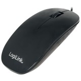 MOUSE Logilink, PC sau NB, cu fir, USB, optic, 1000 dpi, butoane/scroll 3/1, , negru, &quot;ID0063&quot; (timbru verde 0.18 lei)